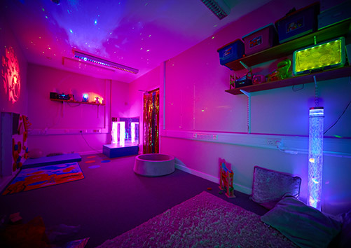 sensory room at Grange Road Nursery Hull